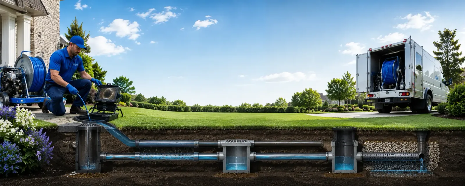 Outdoor drain cleaning information for Mill Neck, NY